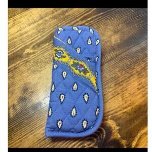 Vera Bradley Quilted Glasses Case in Blue and Yellow Pattern